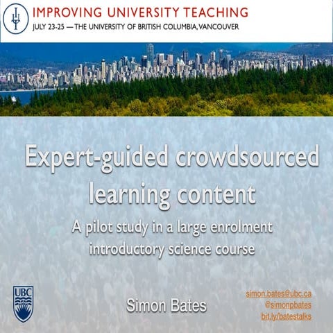 Expert Guided Crowd Sourced Learning Content