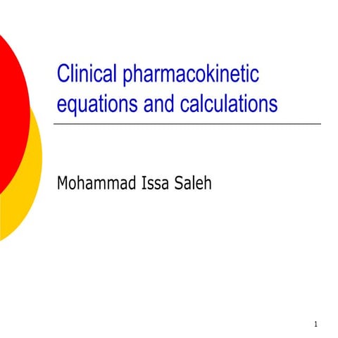 One compartment model IV Infusion | PPTX
