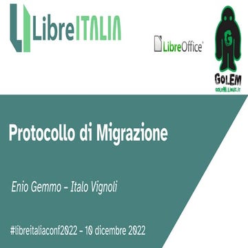 Protocollo di Migrazione - Italo Vignoli, Enio Gemmo