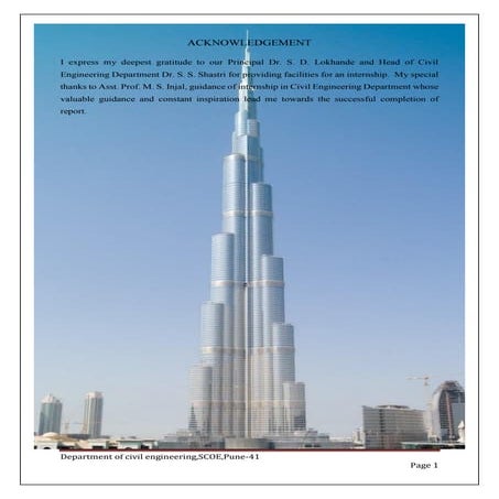 Internship report  with background