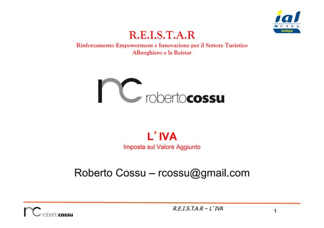 Introduzione all' IVA