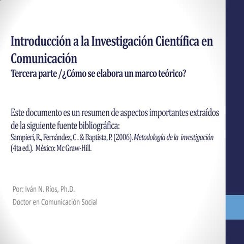  Desarrollo del marco teórico 