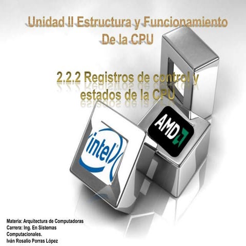 Registros de control y estados de la CPU