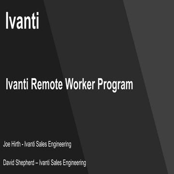 Ivanti remote worker   ds