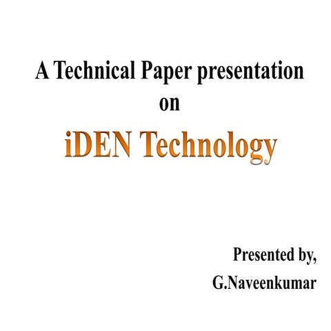 iDEN Technology 