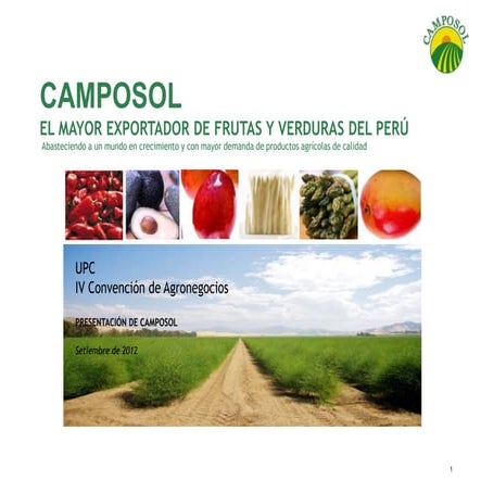 IV CONVENCION DE AGRONEGOCIOS UPC - camposol