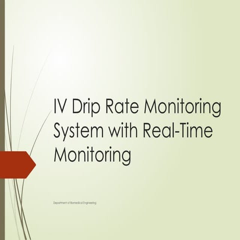 IV Bag Monitoring Alert System IoT Project | PPTX