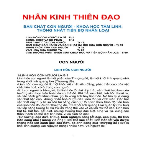 NHÂN KINH THIÊN ĐẠO