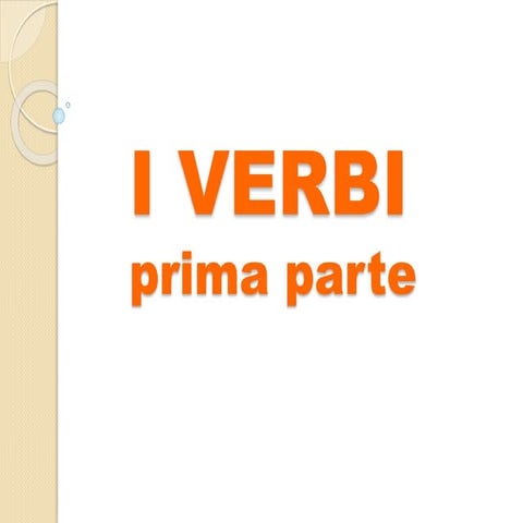 I verbi