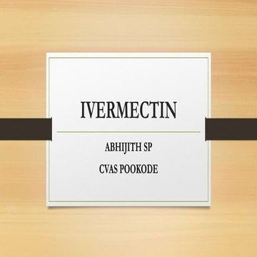 Ivermection Mechanism of action | PPTX