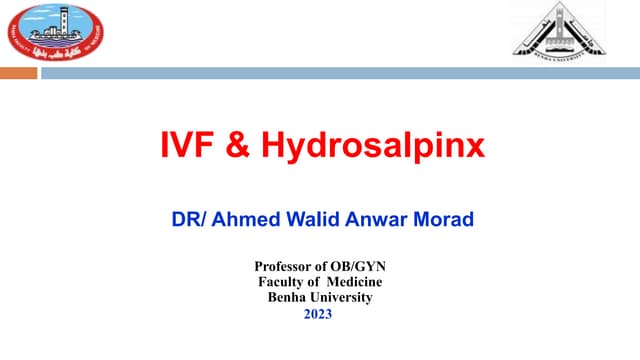 IVF and Hydrosalpinx 
