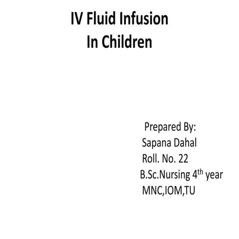 Iv fluid infusion