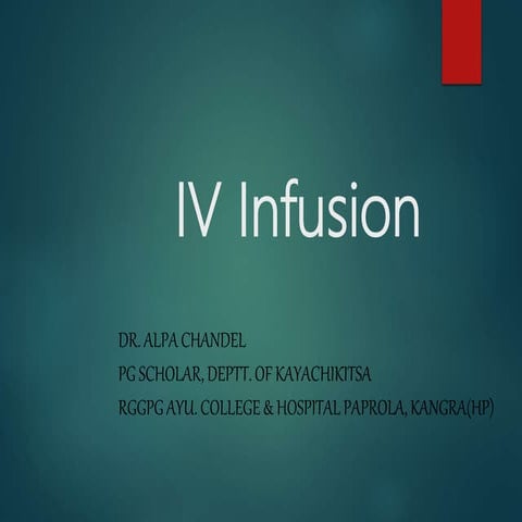 Iv infusion DR. Parshant