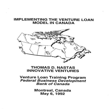 IVI Training Implementing The Venture Loan Model In Canada
