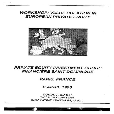 IVI Workshop Value Creation in European Pe