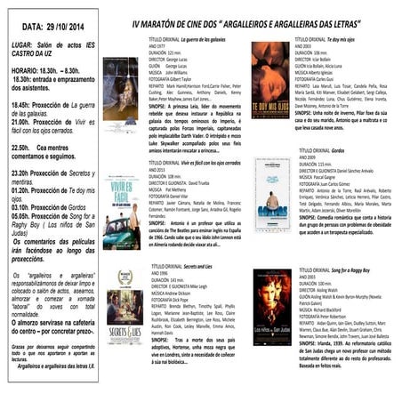 Iv maratón de cine 2013 2014