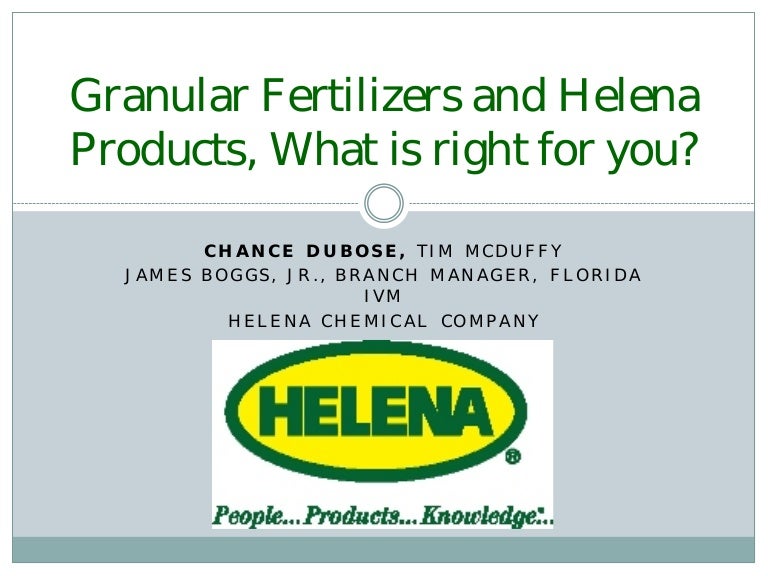 AquaGranular Fertilizer and Helena Products APWA CFB Lunch and Learn