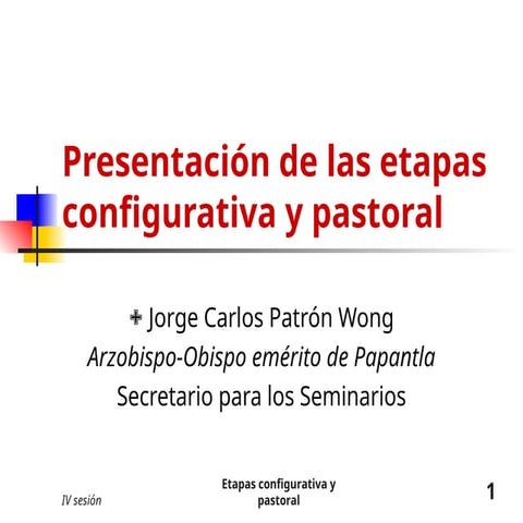 IV Presentación de las etapas configurativa y pastoral.ppt