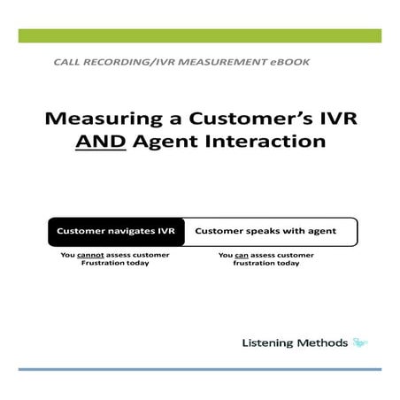 Interactive Voice Response and Agent Performance Measurement