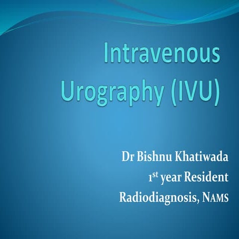 Intravenous urography