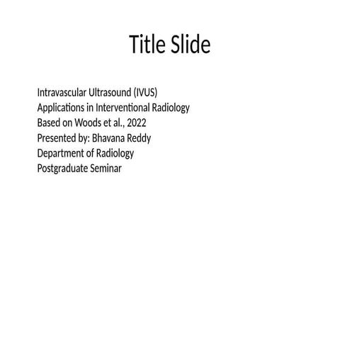 IVUS Image Interpretation and Analysis | PPT