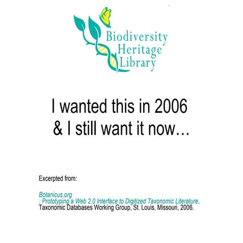 Holy Grail of Digital Legacy Taxonomic Literature