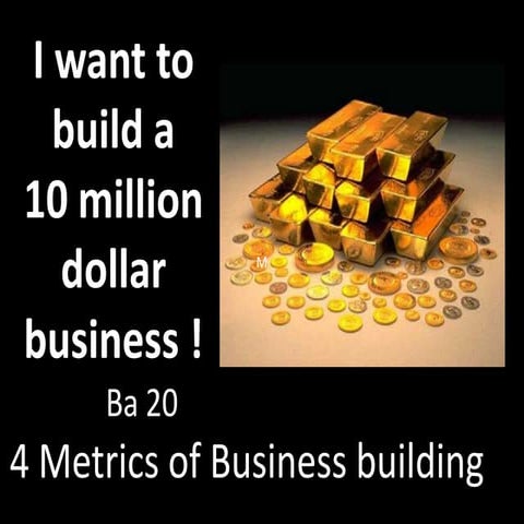 I want to build a 10 million dollar business !