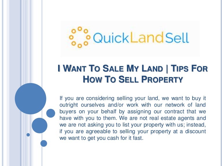 i want to sell land