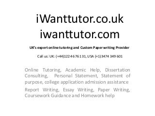 Online writing tutoring services