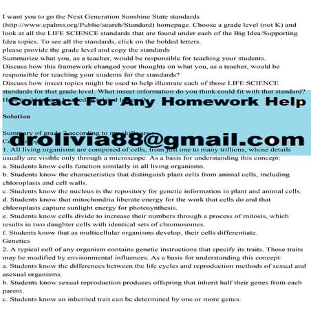 I want you to go the Next Generation Sunshine State standards (http.pdf