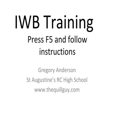 Iwb Training Pgce