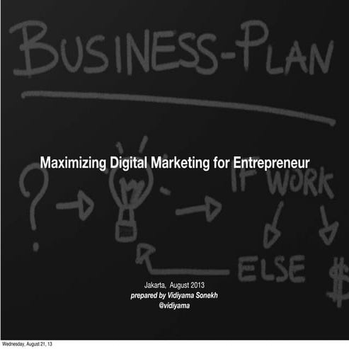 Maximizing Digital Marketing for Entrepreneur