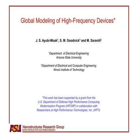 Global Modeling of High-Frequency Devices