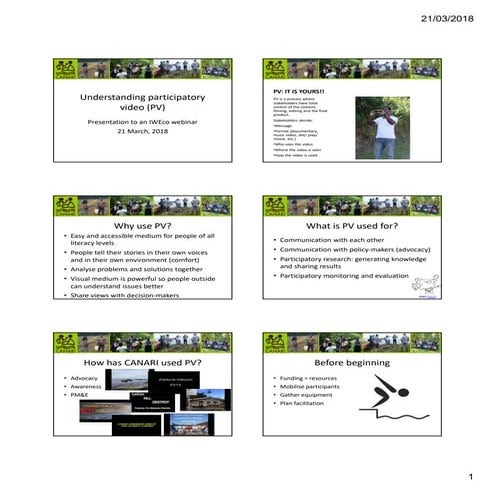 IWEco Webinar:  Understanding Participatory Video – CANARI