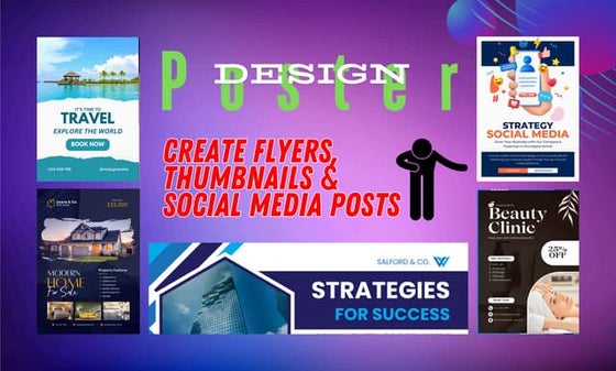 I will design eye catching flyers, brochures, and canva social media ...