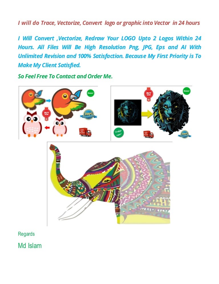 I Will Do Trace Vectorize Convert Logo Or Graphic Into Vector In