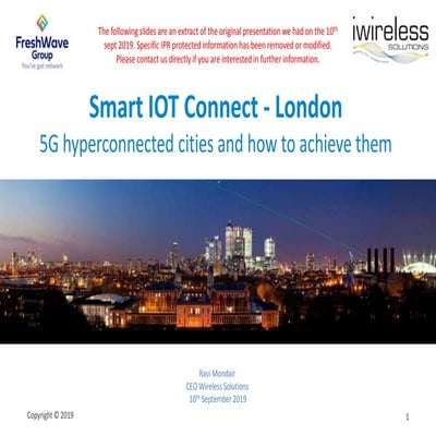 iWireless solutions 5G hyperconnected cities  100919 - Ligth version