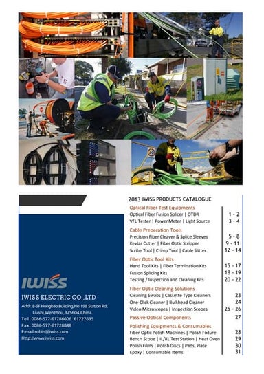 Iwiss Fiber Optic Tools Catalogue 2013