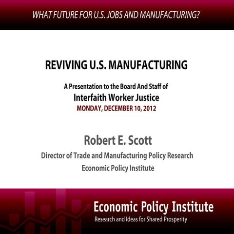 Reviving U.S. Manufacturing