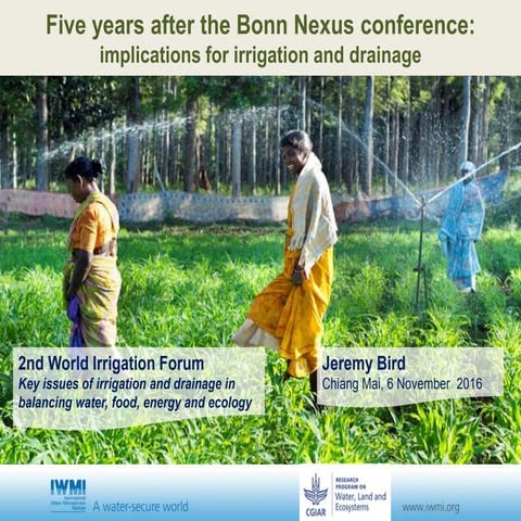 Five years after the Bonn Nexus conference: implications for irrigation and d...