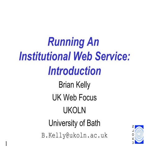 IWMW 1997: Introduction