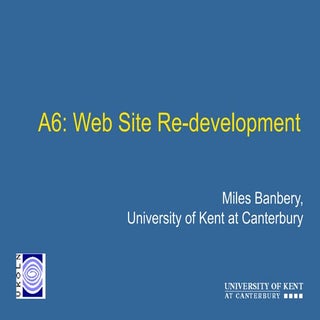 IWMW 2001: Web Site Redevelopment (1)