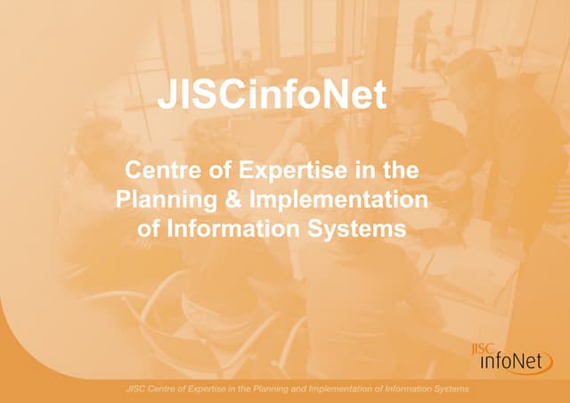 IWMW 2003: JISCinfoNet: Helping Web...