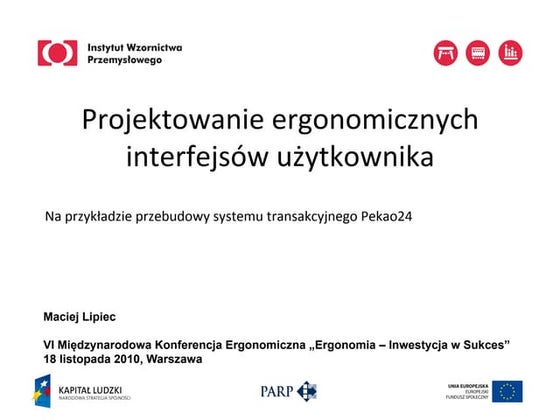 Projektowanie ergonomicznych interfejsów użytkownika