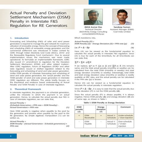 Actual Penalty and Deviation Settlement Mechanism (DSM) Penalty in Interstate...