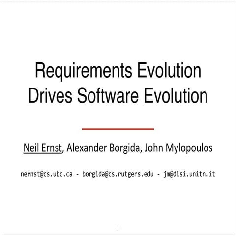 Requirements Evolution Drives Software Evolution