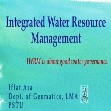 Integrated Water Resource Management