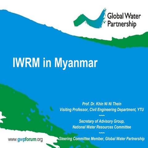 Iwrm in myanmar by prof ni 20aug2015