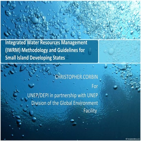 IWRM Methodology and Guidelines for SIDS
