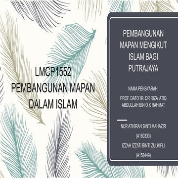 LMCP 1552 PEMBANGUNAN MAPAN DALAM ISLAM | PPTX